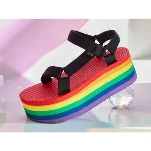 Teva Shoes Teva X Tegan Sara Pride Sandals Platform Rainbow Womens Size 9 Poshmark